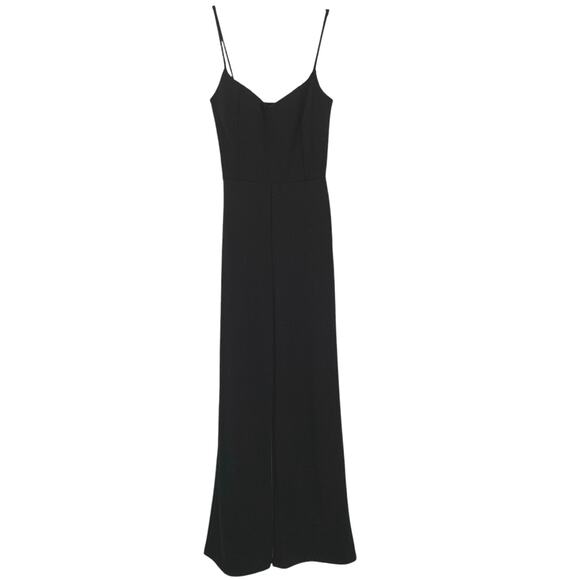 Lulus Pants - Lulus Women Black Sleeveless Wide Leg Jumpsuit Pants Preppy Goth Party Size XS
